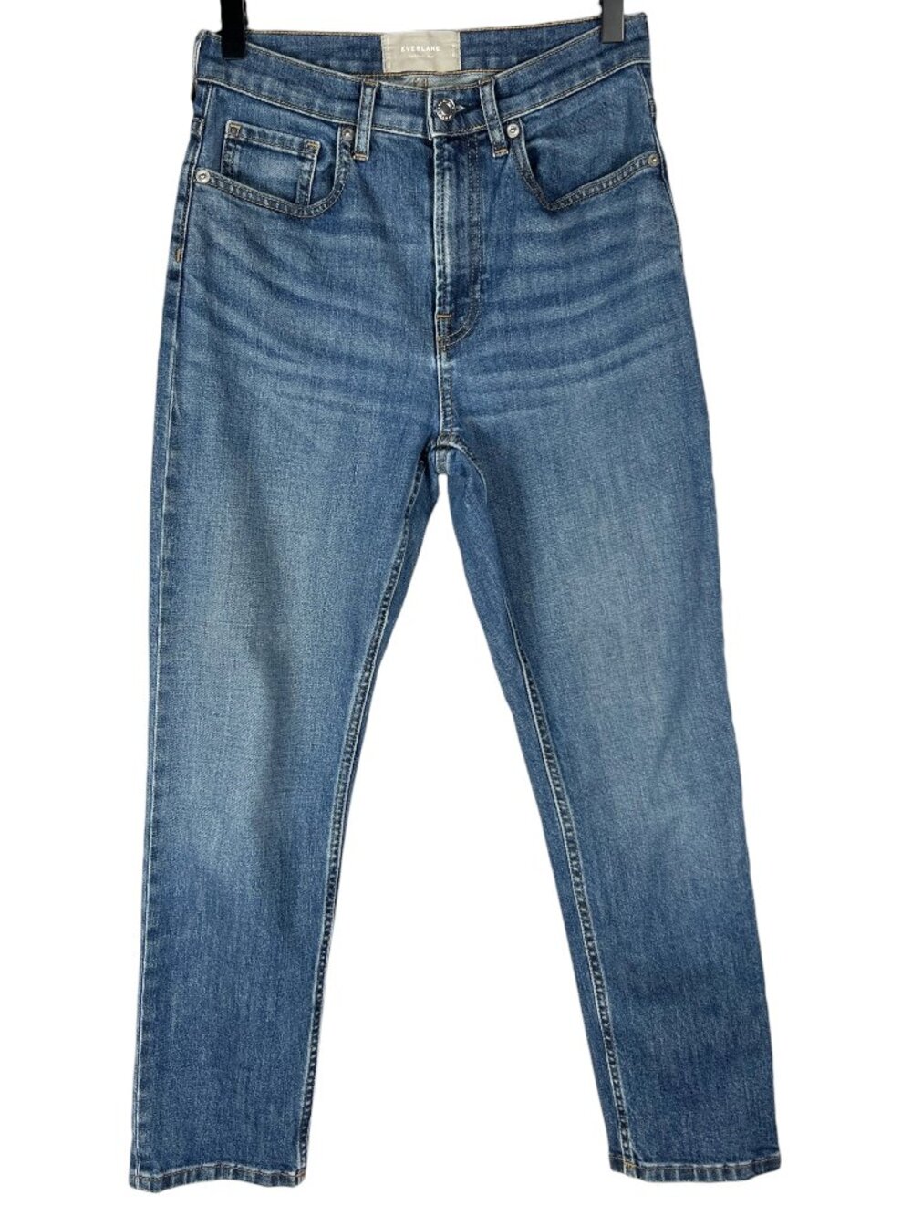 Everlane Women's The Cheeky Jean Crop in Medium Wash Slim Straight Leg Size 26